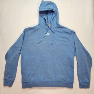 Nike Blue XL Pullover Hoodie Men's Graphic Print Long Sleeve